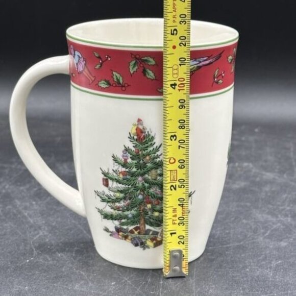 Spode Vintage Christmas Tree Mug Red Band Tall Design Hot Chocolate - Picture 8 of 8